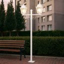 Ver imagem 2 de Kit 6 Postes de Iluminação para Jardim 2,1m Branco Clássico Colonial E27 Soberana Dital