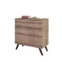 Ver imagem 2 de Cômoda Retrô 3 Gavetas RT3018 Espresso Móveis Marrom/Rovere