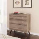 Ver imagem 1 de Cômoda Retrô 3 Gavetas RT3018 Espresso Móveis Marrom/Rovere
