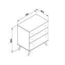 Ver imagem 3 de Cômoda Retrô 3 Gavetas Rt3018 Espresso Móveis