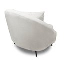 Ver imagem 2 de Poltrona Decorativa Orgânica Pé Ferro Pto Kit 2 Zaya Bouclê C05 White