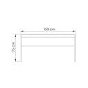 Ver imagem 3 de Escrivaninha Ho-2902 Home Office Hecol Móveis 150cm Avelã E Onix