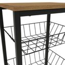 Ver imagem 2 de Fruteira para Cozinha em Metal/mdp 75cm Freijo/preto Fosco