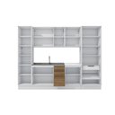 Ver imagem 3 de Cozinha Modulada Celeste Kappesberg 100% Mdf Branco/nogueira 300cm