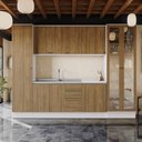 Ver imagem 1 de Cozinha Modulada Celeste Kappesberg 100% Mdf Branco/nogueira 300cm
