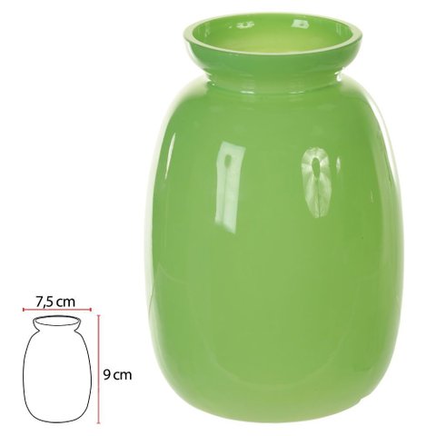 Vaso Decorativo Vidro 10cm 7d Verde Florarte Flor Arte