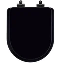 Ver imagem 1 de Assento Sanitário Poliéster Soft Close Carrara Preto para Vaso Deca com Ferragem Preta