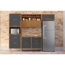 Ver imagem 1 de Kit Cozinha Modulada 4 Peças Imperatriz (2aéreos+1balcão+1paneleiro) C4p157 Freijo-grafite -