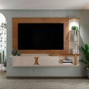 Ver imagem 4 de Painel Tv 72 Led e Prateleiras de Vidro Toronto Cinamomo/off White