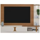 Ver imagem 1 de Painel Tv 72 Led e Prateleiras de Vidro Toronto Cinamomo/off White