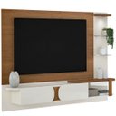 Ver imagem 3 de Painel Tv 72 Led e Prateleiras de Vidro Toronto Cinamomo/off White