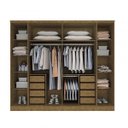 Ver imagem 5 de Quarto de Casal Completo com Guarda-Roupa, Cabeceira e Cama Casal Sevilla Espresso Móveis