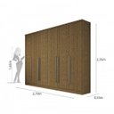 Ver imagem 6 de Quarto de Casal Completo com Guarda-Roupa, Cabeceira e Cama Casal Sevilla Espresso Móveis