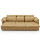 Ver imagem 3 de Sofá Retrátil para Sala de Estar 4 Lugares 297cm Riza S03 Couro Soft Bege - Lyam Decor