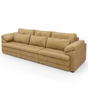 Ver imagem 7 de Sofá Retrátil para Sala de Estar 4 Lugares 297cm Riza S03 Couro Soft Bege - Lyam Decor