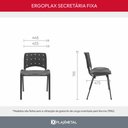 Ver imagem 2 de Cadeira Fixa P/ Escritório Ergonômica Nr17 Assento Estofado Cor:preto