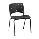 Ver imagem 1 de Cadeira Fixa P/ Escritório Ergonômica Nr17 Assento Estofado Cor:preto