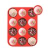 Copo de Silicone, Forma de Muffin de Silicone Walfos, Molde de 12 Bolo Redondo Mini Forma Bolos - 1