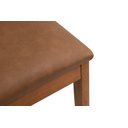 Ver imagem 5 de Cadeira Viena Madeira Maciça Sala de Jantar Assento Estofado e Palhinha:couro Ecológico Durango Kaki