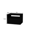 Mesa de Cabeceira Suspensa 390x300 com 1 Gaveta Mdp Netmobil -preto - 4