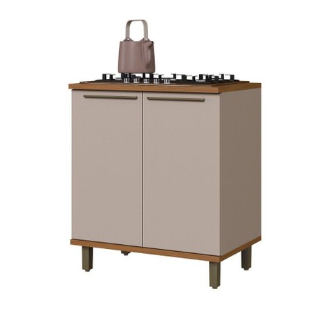 Balcão de Cozinha 80cm Munique 2 Portas Camurca - Indekes