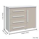 Ver imagem 2 de Cômoda Grande com Sapateira e 4 Gavetas Angra Rimo - Branco/offwhite