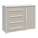 Ver imagem 1 de Cômoda Grande com Sapateira e 4 Gavetas Angra Rimo - Branco/offwhite