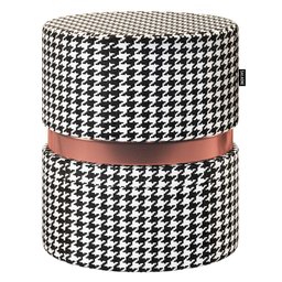 Kit 06 Puffs Bancos Decorativos Redondo Porto 49x43cm Suede Cardan - Desk Design - 3