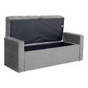 Ver imagem 4 de Calçadeira Baú Para Cama Box Emma Suede Cores - DS Estofados - Queen - Cinza