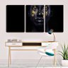 Quadro canvas 30x66 rosto negro com manchas amarelas - 2