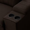 Ver imagem 6 de Sofá 3 Lugares Retrátil Reclinável para Sala 205cm Malfati F04 Veludo Marrom Escuro - Lyam Decor