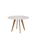 Ver imagem 7 de Conjunto Sala de Jantar Mesa Redonda 109cm 4 Cadeiras Vidro Madeira Maciça Acerola Palmas Marrom
