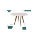 Ver imagem 5 de Conjunto Sala de Jantar Mesa Redonda 109cm 4 Cadeiras Vidro Madeira Maciça Acerola Palmas Marrom