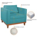 Ver imagem 7 de Kit Sofá 3 Lugares e 2 Poltronas Europa 180 cm Estilo Conforto e Elegância Suede - Doce Sonho