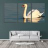 Quadro canvas 30x66 cisne solitário no lago - 2