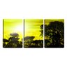 Quadro canvas 30x66 árvores ao pôr do sol desenho - 1