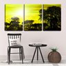 Quadro canvas 30x66 árvores ao pôr do sol desenho - 2