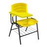 Cadeira Universitária Plástica com Prancheta PLÁSTICA - COR AMARELO - POLLO MÓVEIS - 34025 - 1