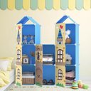 Ver imagem 4 de Guarda Roupa Infantil Castelo Armario Organizador Menino Decorativo Brinquedos Estante