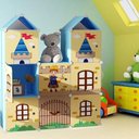 Ver imagem 3 de Guarda Roupa Infantil Castelo Armario Organizador Menino Decorativo Brinquedos Estante