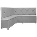 Ver imagem 5 de Kit Canto Alemão para Casa Cozinha 1,25x1,60m Veludo Cinza Claro Sofa Store
