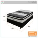 Ver imagem 4 de Cama Box King + Colchão Molas Pocket Topazio Turquia 198x200x61cm