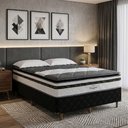 Ver imagem 2 de Cama Box King + Colchão Molas Pocket Topazio Turquia 198x200x61cm