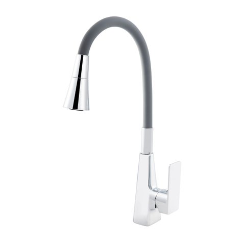 Torneira Cozinha de Mesa Misturador Silicone Cone Cinza