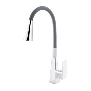 Torneira Cozinha de Mesa Misturador Silicone Cone Cinza