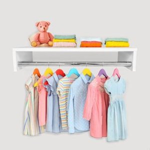 Nicho Cabideiro 60cm - Porta Cabide - Closet, Área de Serviço - Prateleira