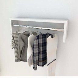Nicho Cabideiro 60cm - Porta Cabide - Closet, Área de Serviço - Prateleira - 3