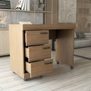 Ver imagem 5 de Mesa Escrivaninha Aspa 3 Gavetas Castanho - Panorama Móveis