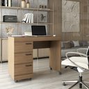 Ver imagem 1 de Mesa Escrivaninha Aspa 3 Gavetas Castanho - Panorama Móveis