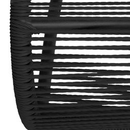 Poltrona para Área Externa Portugal em Alumínio e Cordão Preto - 4